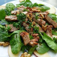 Pork Pear And Walnut Salad Recipe Pork Salad Recipes Walnut Salad Cooking Pork Tenderloin