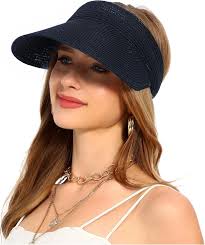 LA CARRIE Wide Brim Straw Visor for Women Sun Hat UV Protection Packable  Beach Cap for Summer UPF 50+(Pink) : Buy Online at Best Price in KSA