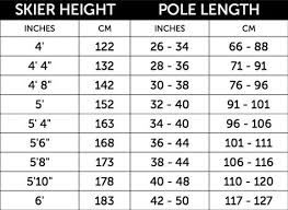 Ski Pole Measurement Chart Google Search Ski Gear