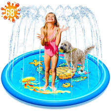 Water toys for baby pools. Inflatable Splash Sprinkler Pad For Kids Toddlers Dogs Kiddie Baby Pool Outdoor Water Mat Toys Baby