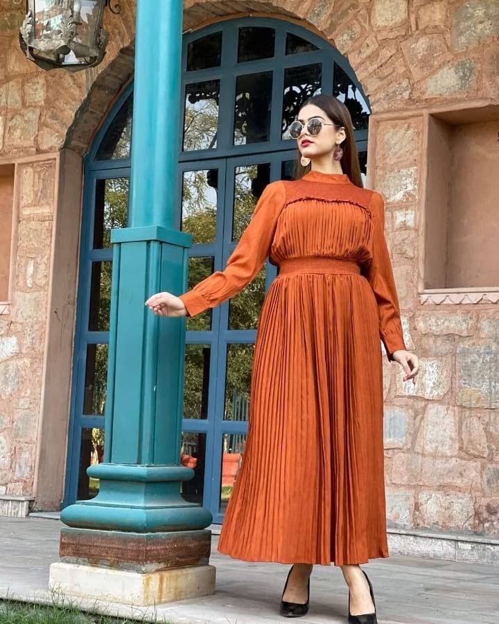 Brown Color Long Gown product image