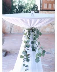 Israeli Ruscus Around Belly Bar Table Cloths Wedding Cocktail Tables Wedding Centerpieces Wedding Table
