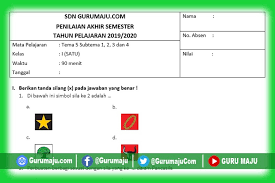 Soal tema 1 kelas 5. Soal Uas Ukk Kelas 1 Semester 2 Tema 5 Kurikulum 2013 Guru Maju