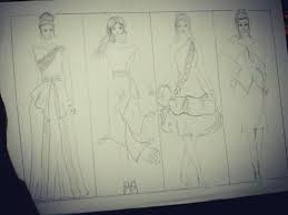 Desain Busana Pesta Sketsa Desain Desain Busana