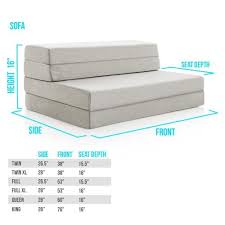 Lucid 4 Folding Mattress And Sofa With Removable Fabric Cover Twin Xl Jet Com Folding Sofa Mattress Folding Mattress