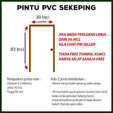 Lihat ide lainnya tentang pintu, kusen pintu, pintu kayu. Pintu Tandas Pvc Plastik Toilet Door Bathroom Door Shopee Malaysia