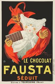 Fausta Chocolat Vintage French Advertising Poster Museum Outlets Vintage French Posters Vintage Advertisements Vintage Posters