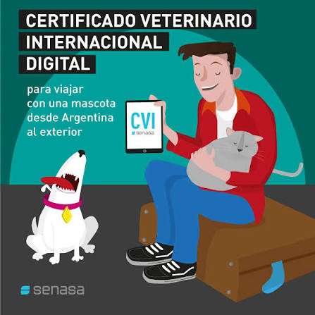 Vas a viajar con tu mascota desde Argentina hacia el exterior? 🇦🇷✈️🐶🐱🌍 ⭐¡NUEVO SISTEMA DIGITAL PARA TRAMITAR EL CVI!⭐ 💻📱Ahora podés realizar el trámite para obtener el CVI desde la plataforma de