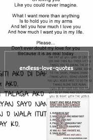 Tagalog Love Quotes Endless Love Quotes