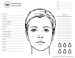 print your own face chart that allows you to create