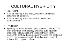 Cultural Hybridity Cultural Ppt Download