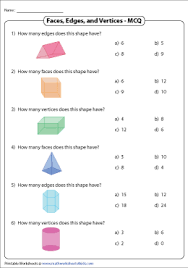6 + 8 − 12 = 2 (to find out more about this read euler's formula.) Faces Edges And Vertices Of 3d Shapes Worksheets