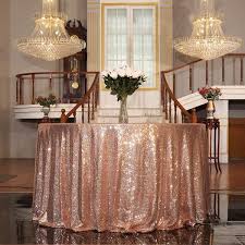 Sequin Tablecloth Sparkle Rose Gold Sequin Table Cover Linens Overlay Runners For Wedding Birthday Party Baby Shower Banquet Home Decoration Glitter Round Squa Rose Gold Sequin Tablecloth Sequin Tablecloth Rose Gold
