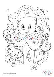 Select from 35919 printable crafts of cartoons, nature, animals, bible and many more. Pirate Octopus Colouring Page