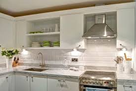 White Flat Front Kitchen Cabinets With Gray Marble Countertops Transitional Kit Marble Countertops Kitchen Beautiful Kitchen Countertops Marble Countertops