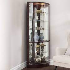 Corner curio cabinet by new spec. Red Barrel Studio Mayfield Lighted Corner Curio Cabinet Reviews Wayfair Curio Cabinet Decor Home Entrance Decor Corner Furniture
