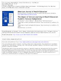 PDF) The Impact of Service-Learning