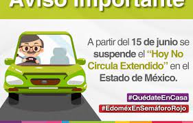 Este miércoles 12 de mayo, los vehículos que descansan son los que tienen holograma 1 y 2, engomado rojo y terminación de placas 3 y 4, de acuerdo con el programa hoy no circula, vigente en la ciudad de méxico (cdmx) y la zona conurbada del estado de méxico (edomex). A Partir Del Lunes Se Suspende El Hoy No Circula Extendido En El Estado De Mexico Oscar Glenn Comunicacion
