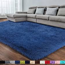 Our shaggy and fluffy area rugs are elegant in texture and soft to the touch, this fluffy carpet provides a tranquil refuge for your family to rest their body and mind after a hectic day. 20 Mo Finance Dark Navy Blue Soft Area Rug For Bedroom 8x10 Fluffy Abunda