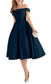 Lafee Bridal Women S Off Shoulder Prom Dresses Tea Length Cocktail Evening Gowns At Amazon Wo Tea Length Prom Dress Tea Length Dresses Cocktail Evening Dresses