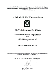 Zertifizierungen Auro Schweiz Naturfarben
