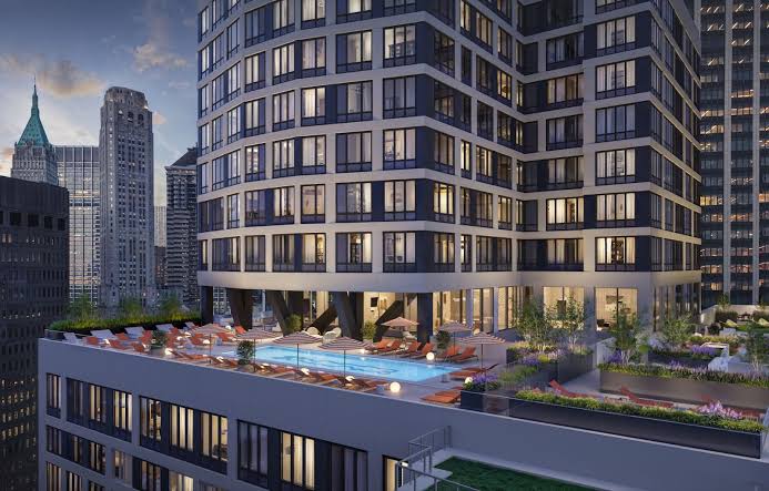 Lower Manhattan commercial build management, AI generated