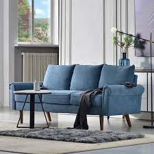See more ideas about light blue sofa, living room decor, house interior. Ovios Testan Modern Light Blue Sofa In The Couches Sofas Loveseats Department At Lowes Com