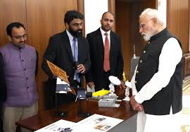 Prime Minister @narendramodi interacts with young entrepreneurs and  innovators from India's space sector during a meeting in New Delhi. Prime  Minister @narendramodi interacts with young entrepreneurs and innovators  from India's space sector