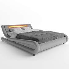 We did not find results for: Modern Contemporary Wave Like Curve Upholstered Platform Bed With Led Lights Headboard Faux Leather Upholstered Modern Bed Frame With Headboard Low Profile Curved Bed Frame Queen Gray Buy Online In Antigua