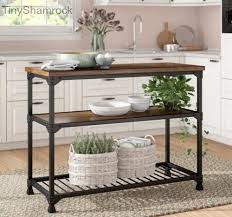 Rustic Style Kitchen Island Console Table Dining Room Buffet Wood Metal Shelf Consolebuffetislandtable Kitchen Decor Home Decor Kitchen Kitchen Prep Table