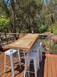 Carbon loft greenwood industrial metal bar table with elm top. High Bar Table Pallet Outkast Hire