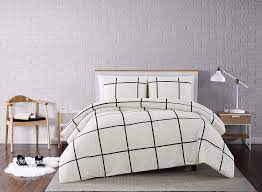 The sateen material is tailored just for your needs. Amazon Com Truly Soft Everyday Black And White Stripe Comforter Twin Xl Kurt Windowpane Home Kitchen