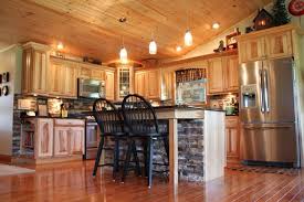 Kraftmaid Natural Hickory Native Custom Stone Backsplash Dark Granite Countertop Kitchen Redecorating Hickory Kitchen Cabinets Hickory Kitchen