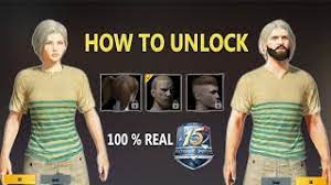 How To Unlock Beard And Old Character Faces Hairstyle In Pubg Mobile Season 15 Youtube
