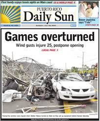 The daily sun is a nigerian daily print newspaper founded and published in kirikiri industrial layout recent online newspapers include sahara reporters, ripples nigeria, nigeria news, today.ng. Daily Sun Newspaper Front Page Covering Weather Event At The Mayaguez Download Scientific Diagram