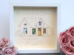 Man wird zum richtfest eingeladen. Geldgeschenk Rahmen Zuhause Eigenheim Hausbau Geld Schenken Rahmenfarbe Weiss