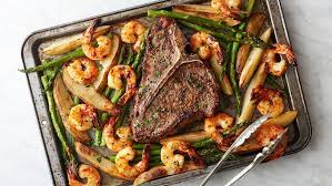 Sheet Pan Surf And Turf Recipe Sheet Pan Dinners Sheet Pan Recipes Meals