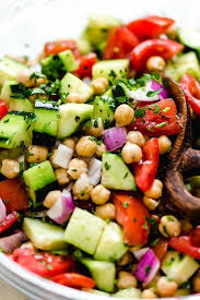 Chickpea Salad With Cucumbers And Tomatoes Recipe Chickpea Salad Greek Chickpea Salad Greek Chickpeas