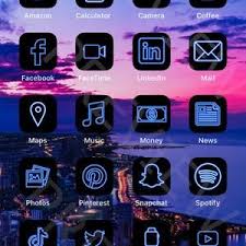 Ios 14 App Icon Pack Neon Aesthetic Ios 14 Icons Iphone Icon Pack Neon 71 Pack App Icons In 2020 App Icon Iphone Life Hacks Neon Aesthetic