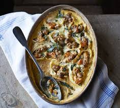 Baked Conchiglioni With Sausage Sage Butternut Squash Recipe Bbc Good Food Recipes Recipes Food