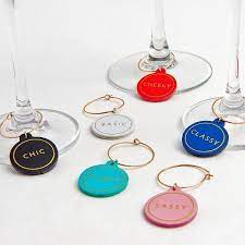 Leatherette Wine Charms Paper Source Wine Charms Wine Charms Diy Wine Glass Charms