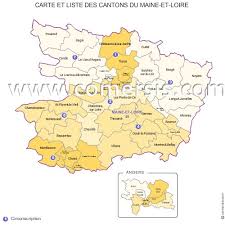 Issu de la province d'anjou, au contact, sur la loire, du massif armoricain et du bassin parisien, le département de. Carte Des Anciens Cantons Du Maine Et Loire