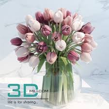 192 Vase Decor 3dmili Model 192 Free Download Vases Decor Vase Tulips