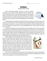Reading Comprehension Worksheet Holidays Reading Comprehension Worksheets Holiday Reading Comprehension Reading Worksheets