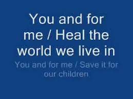 One sweet night i would see a stranger who′d be my friend. Michael Jackson Heal The World Lyrics Youtube