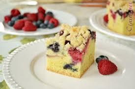 Albo zimą, z mrożonymi truskawkami. Ciasta Net Biszkopt Z Owocami