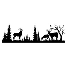 Deer Buck Clipart Silhouettes Scene Eps Dxf Pdf Png Svg Ai Etsy In 2022 Deer Decal Deer Silhouette Clip Art