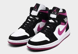 Air Jordan Retro 1 Mid Black And White Air Jordan 1 Mid Wmns Magenta Bq6472 005 Sneakernews Com In 2020 Air Jordans Air Jordans Retro Air Jordans Women