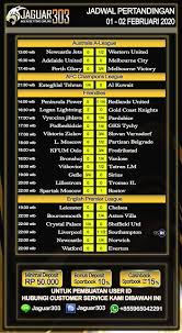 Jadwal Pertandingan Sepak Bola 01 02 Februari 2020 Di 2020 Sepak Bola Dortmund Game