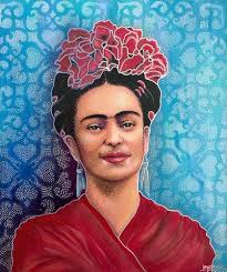 Frida, Frida-Khalo, Frida-art, Frida-painting, pointillism, icon